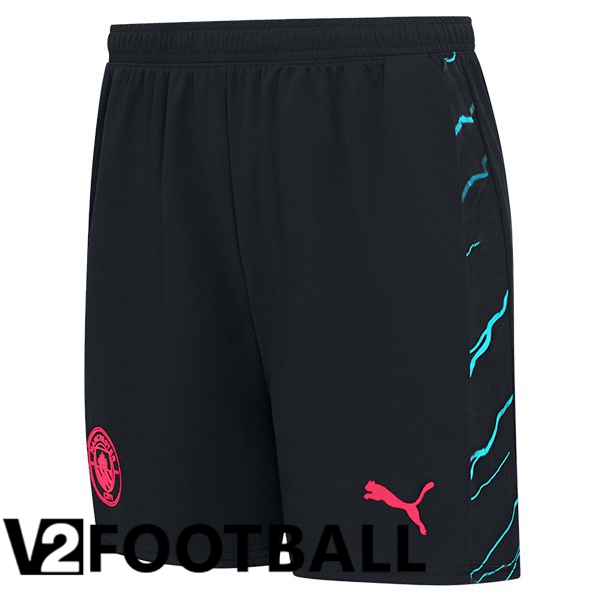 Manchester City Soccer Shorts Third Blue Black 2023/2024