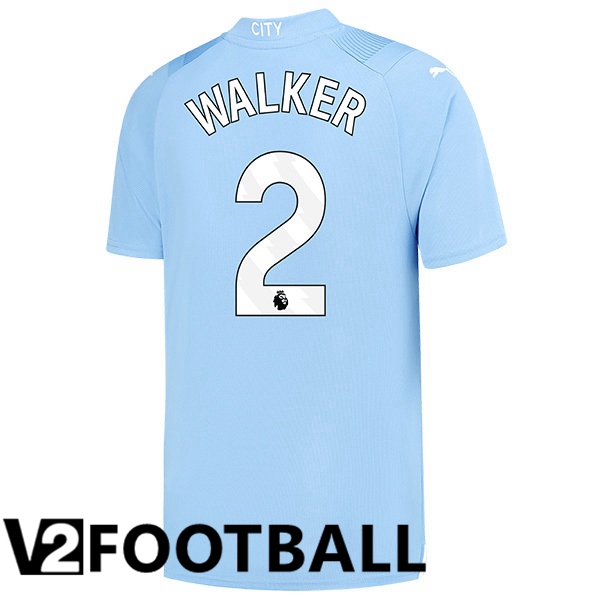 Manchester City Kyle Walker 2 Home Soccer Shirt Blue 2023/2024
