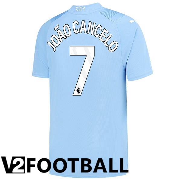 Manchester City João Cancelo 7 Home Soccer Shirt Blue 2023/2024
