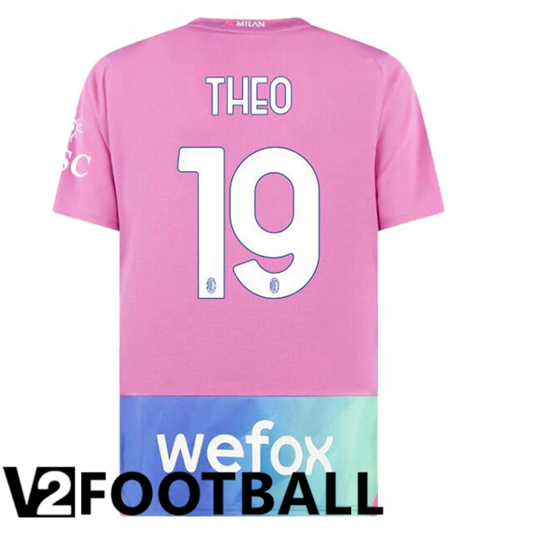 AC Milan Theo 19 Third Soccer Shirt Rose 2023/2024
