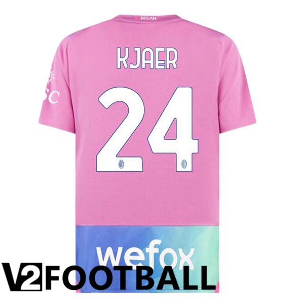 AC Milan Kjaer 24 Third Soccer Shirt Rose 2023/2024