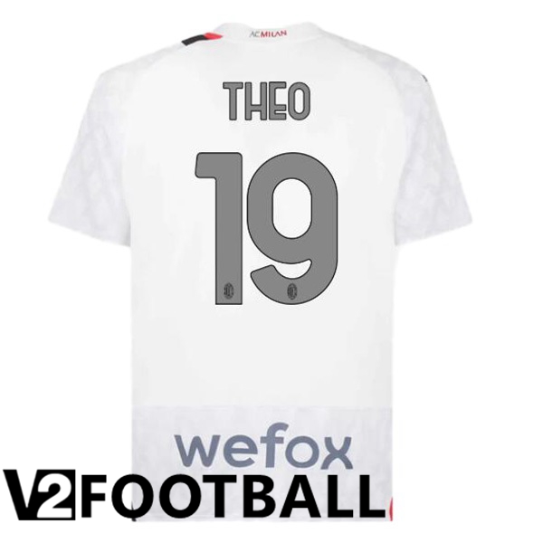 AC Milan Theo 19 Away Soccer Shirt White 2023/2024
