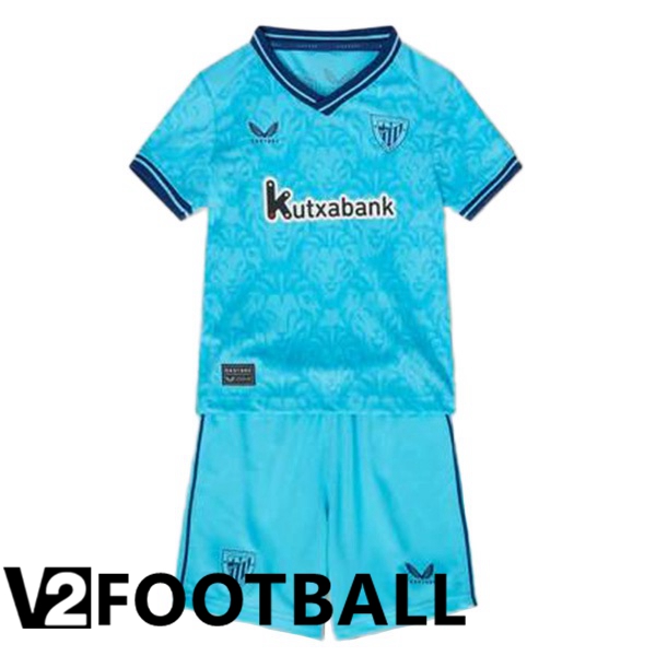 Athletic Bilbao Kids Away Soccer Shirt Blue 2023/2024