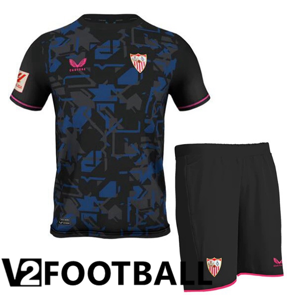 Sevilla FC Kids Third Soccer Shirt Blue 2023/2024