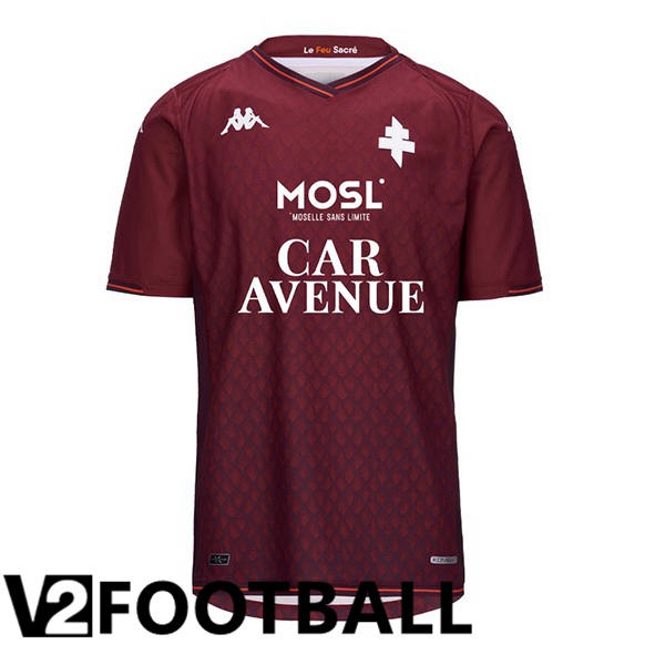 FC Metz Home Soccer Shirt Red 2023/2024