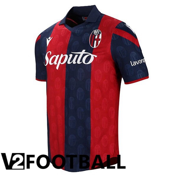 Bologne Home Soccer Shirt Blue Red 2023/2024