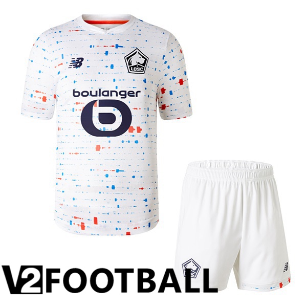 Lille OSC Kids Away Soccer Shirt White 2023/2024
