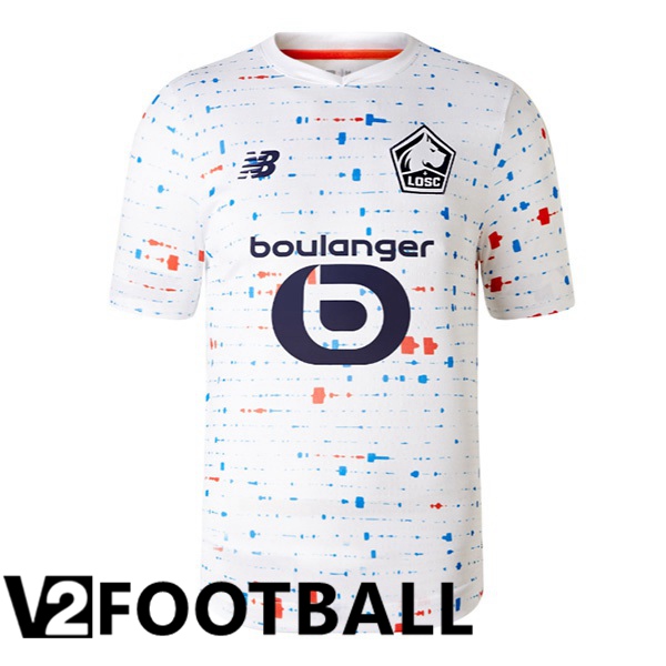 Lille OSC Away Soccer Shirt White 2023/2024