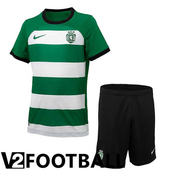 Sporting CP Kids Home Soccer Shirt Green 2023/2024
