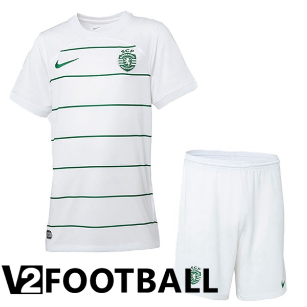 Sporting CP Kids Away Soccer Shirt White 2023/2024