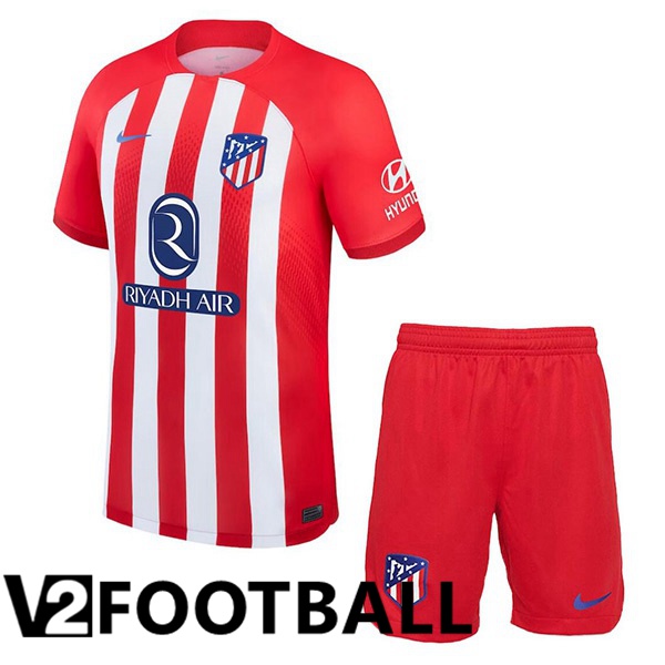 Atletico Madrid Kids Home Soccer Shirt Red 2023/2024