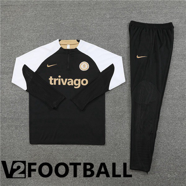 FC Chelsea Training Tracksuit Suit Black 2023/2024