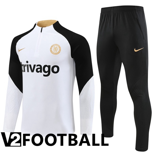 FC Chelsea Training Tracksuit Suit White 2023/2024