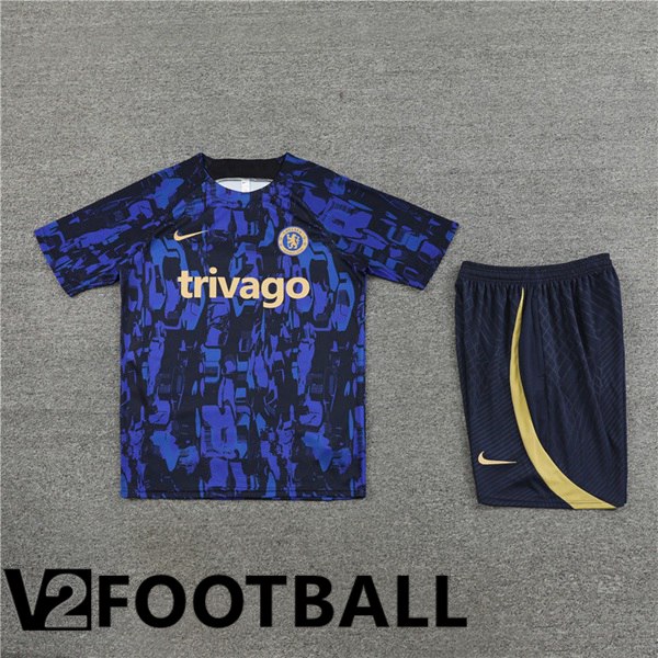 FC Chelsea Training T Shirt + Shorts Blue Royal 2023/2024