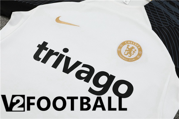 FC Chelsea Training T Shirt + Shorts White 2023/2024