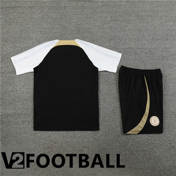 FC Chelsea Training T Shirt + Shorts Black 2023/2024