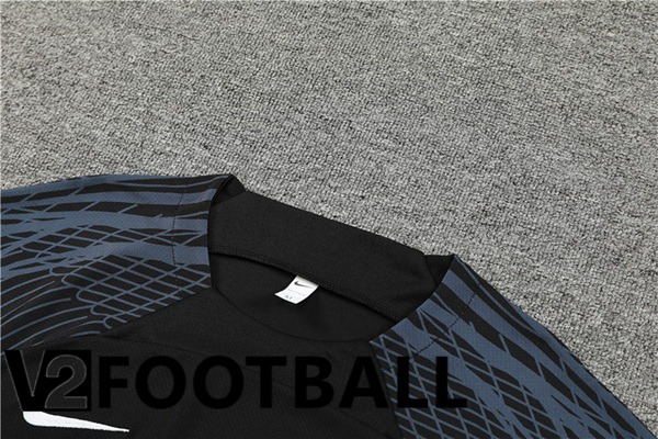 Paris PSG Training T Shirt + Shorts Black 2023/2024