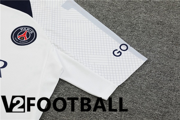 Paris PSG Training T Shirt + Shorts White 2023/2024