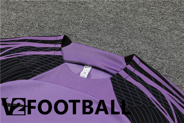 Paris PSG Training T Shirt + Shorts Purple 2023/2024