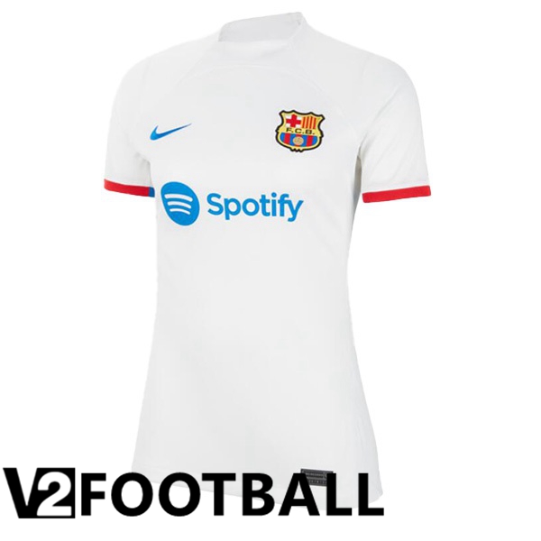 FC Barcelona Womens Away Soccer Shirt White 2023/2024