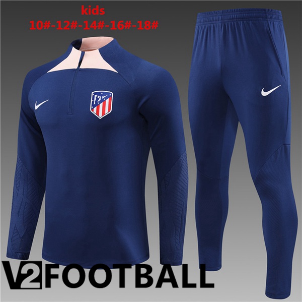 Atletico Madrid Kids Training Tracksuit Suit Blue Royal 2023/2024