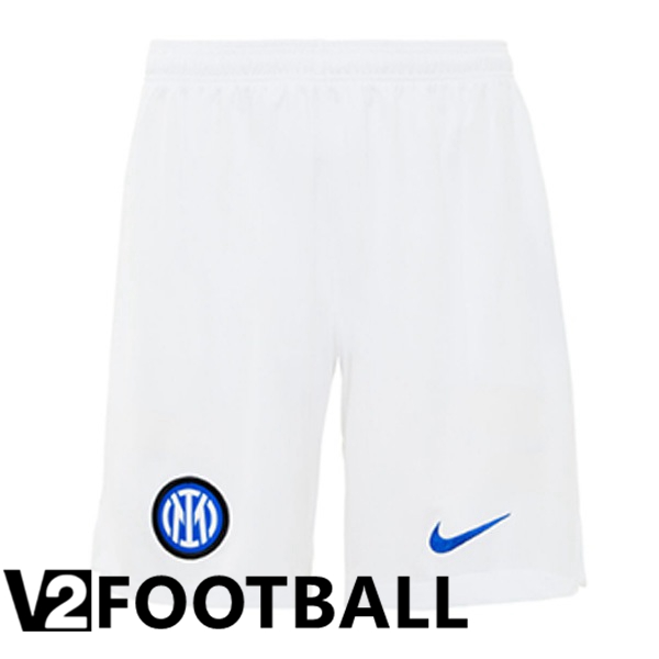 Inter Milan Soccer Shorts Away White 2023/2024