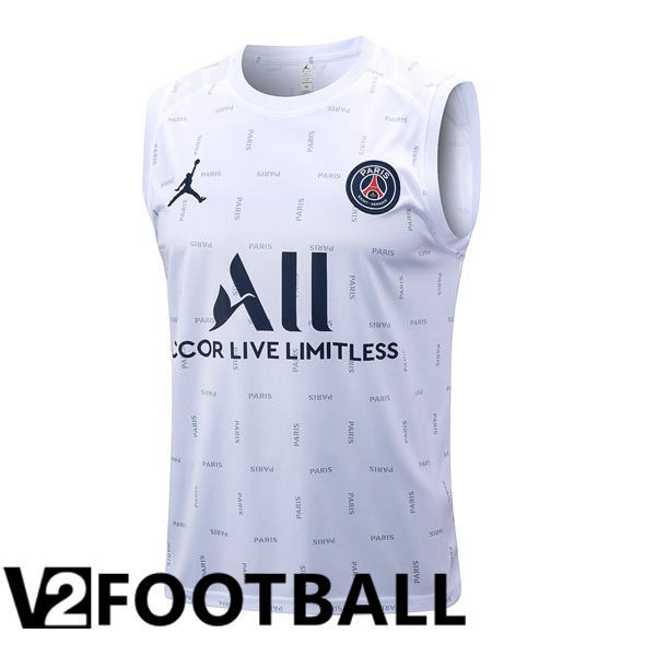 Paris PSG Soccer Vest White 2023/2024