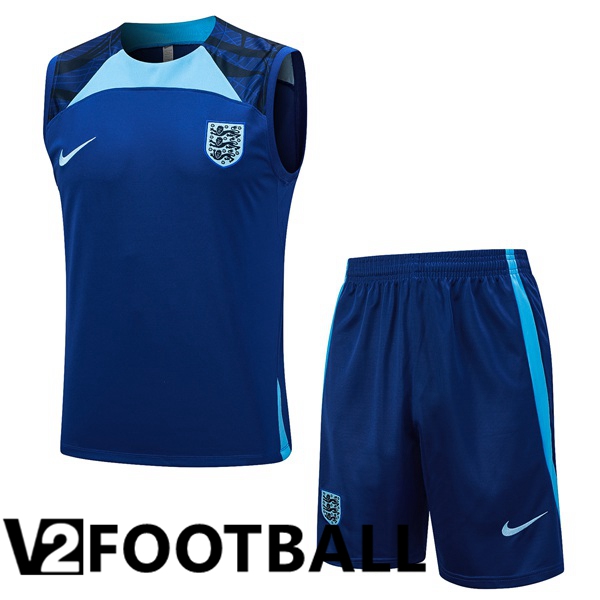 England Soccer Vest + Shorts Blue 2023/2024