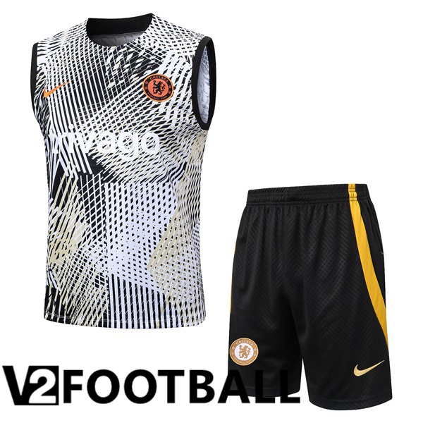 FC Chelsea Soccer Vest + Shorts Black White 2023/2024
