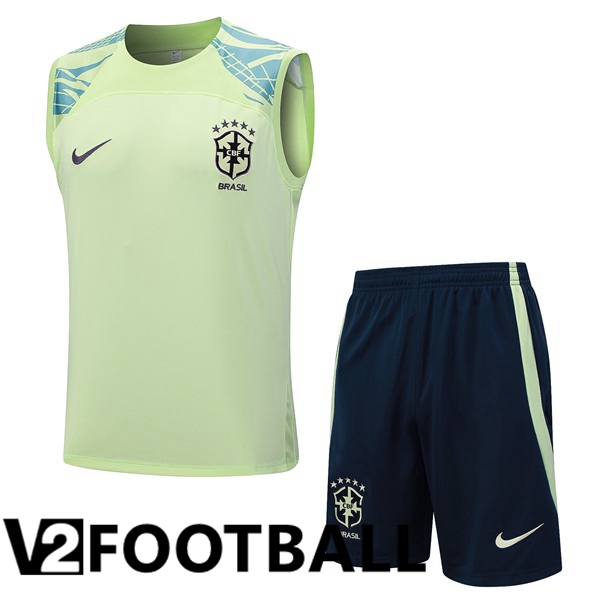Brazil Soccer Vest + Shorts Blue Green 2023/2024