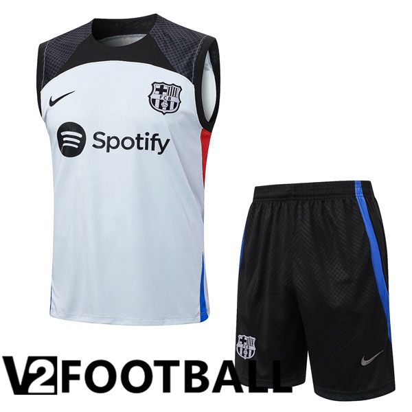 FC Barcelona Soccer Vest + Shorts Grey 2023/2024