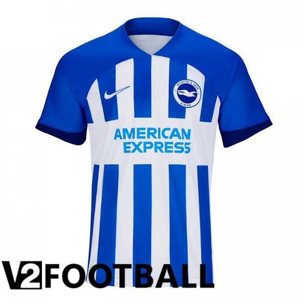 FC Brighton Home Soccer Shirt Blue White 2023/2024