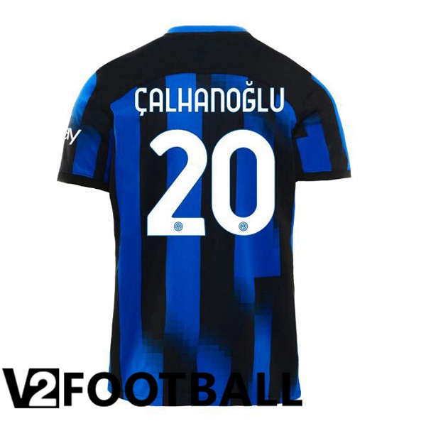 Inter Milan ÇALHANOĞLU 20 Home Soccer Shirt Blue 2023/2024