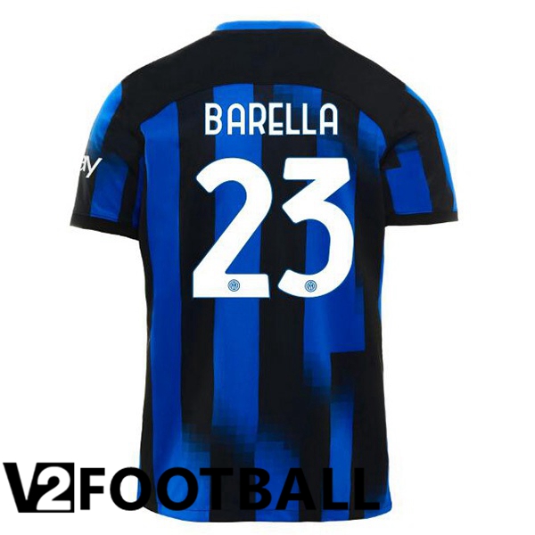 Inter Milan BARELLA 23 Home Soccer Shirt Blue 2023/2024