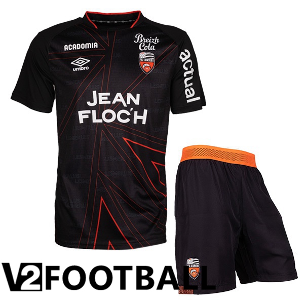 FC Lorient Kids Away Soccer Shirt Black 2023/2024