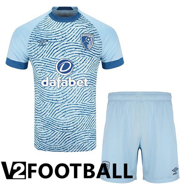 AFC Bournemouth Kids Away Soccer Shirt Blue 2023/2024