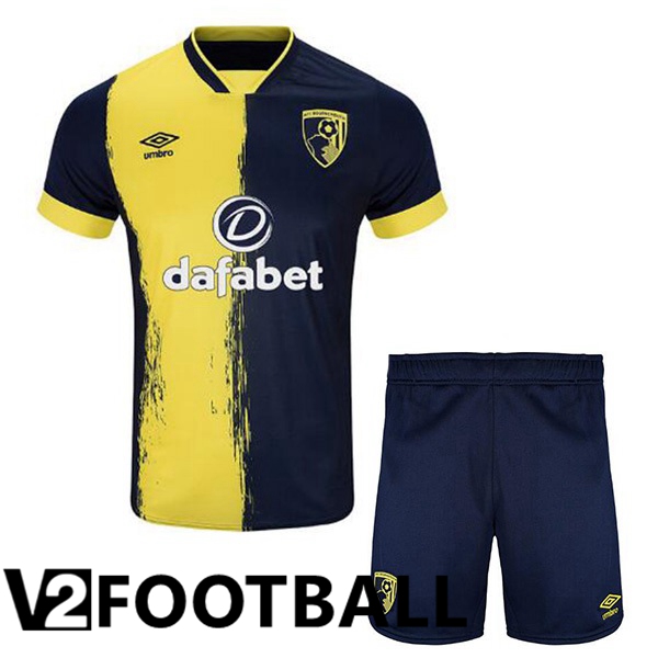 AFC Bournemouth Kids Third Soccer Shirt Yellow Blue 2023/2024