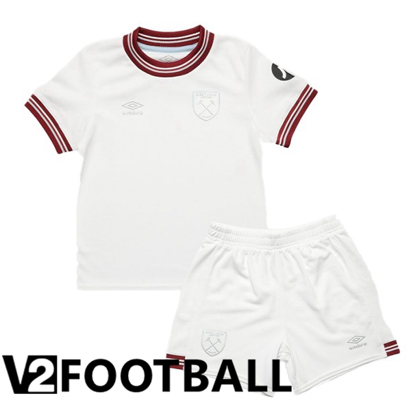 West Ham Kids Away Soccer Shirt White 2023/2024