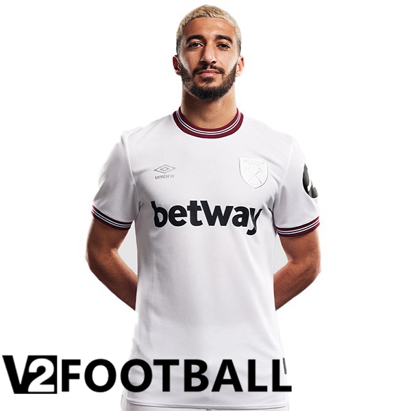 West Ham Away Soccer Shirt White 2023/2024