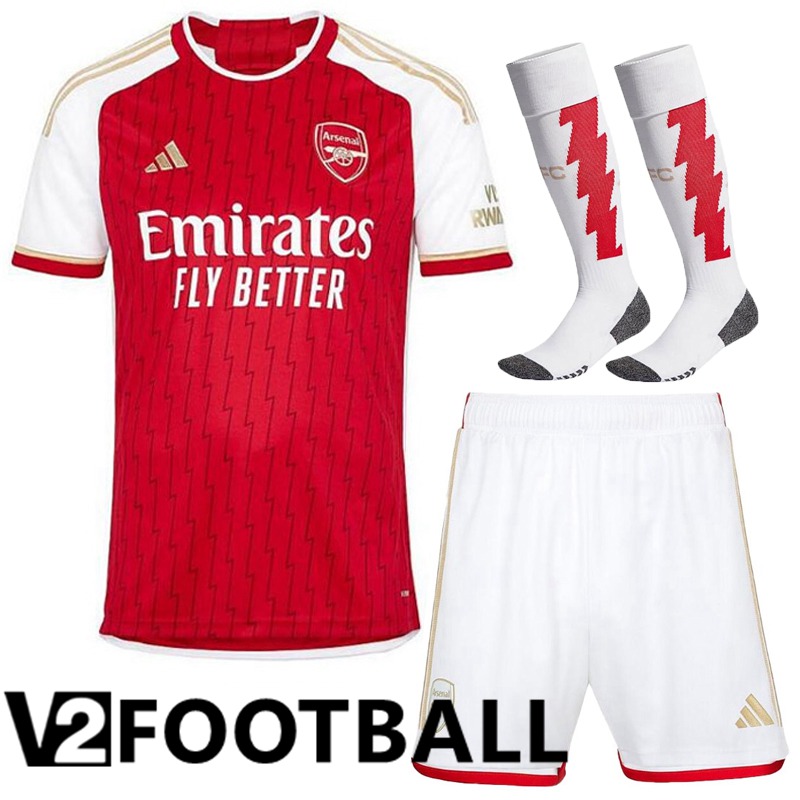 FC Arsenal Home Soccer Shirt Shorts + Sock 2023/2024