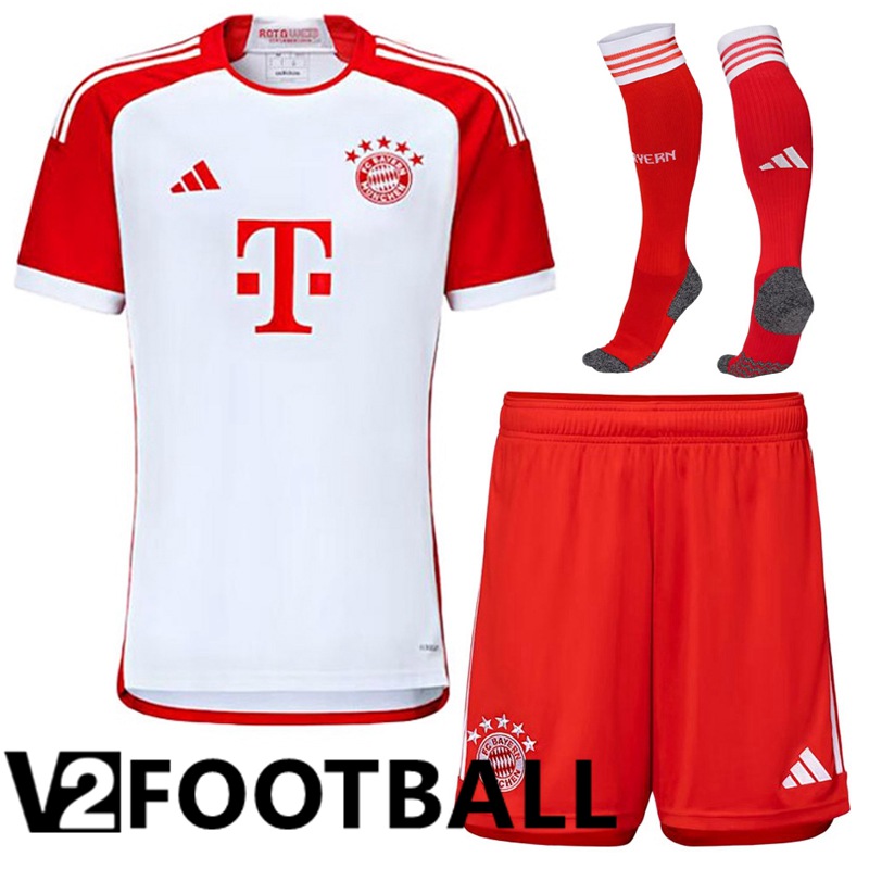 Bayern Munich Home Soccer Shirt Shorts + Sock 2023/2024