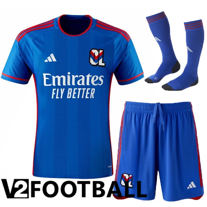 Lyon OL Away Soccer Shirt Shorts + Sock 2023/2024