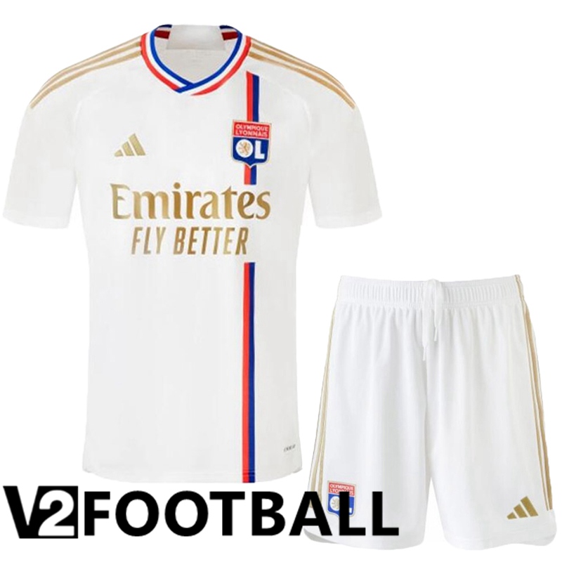 Lyon OL Home Soccer Shirt + Shorts 2023/2024