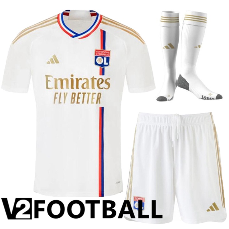 Lyon OL Home Soccer Shirt Shorts + Sock 2023/2024