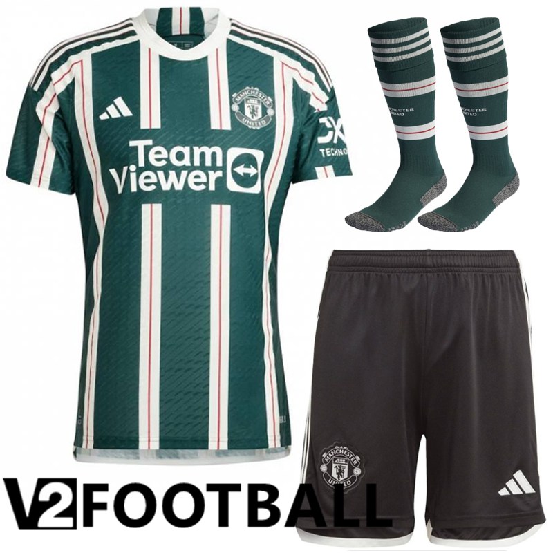 Manchester United Away Soccer Shirt Shorts + Sock 2023/2024