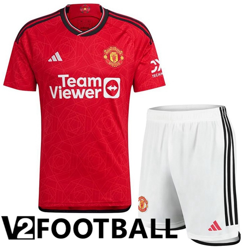 Manchester United Home Soccer Shirt + Shorts 2023/2024
