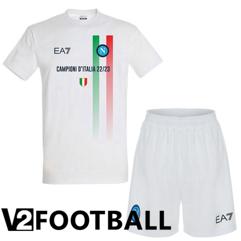 SSC Napoli Away Soccer Shirt + Shorts 2023/2024