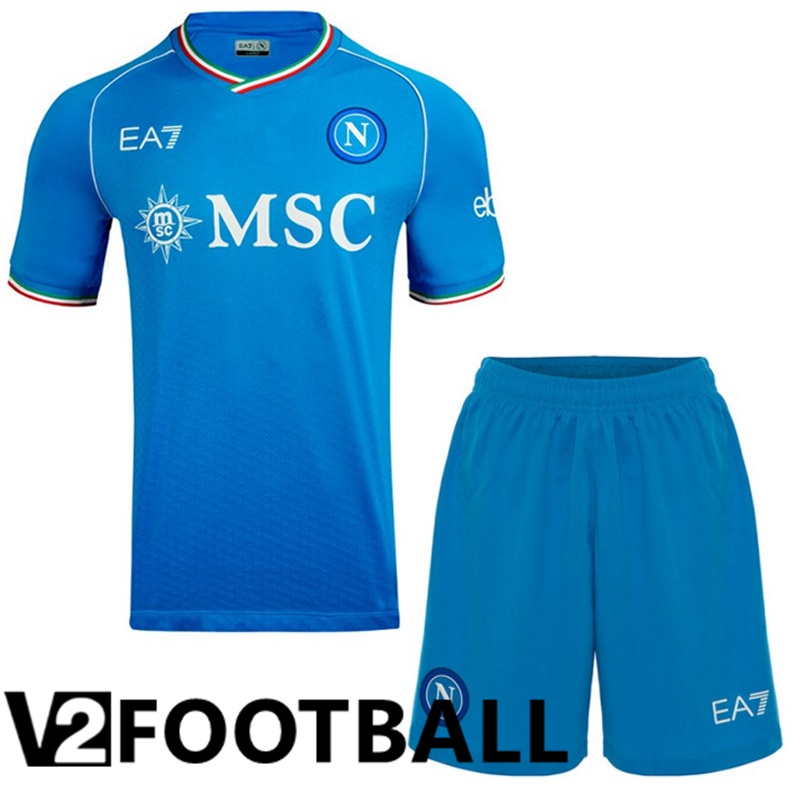 SSC Napoli Home Soccer Shirt + Shorts 2023/2024