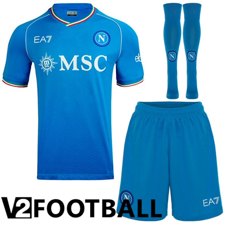 SSC Napoli Home Soccer Shirt Shorts + Sock 2023/2024