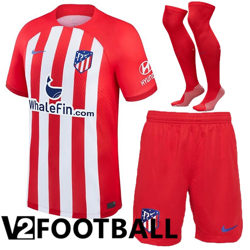 Atletico Madrid Home Soccer Shirt Shorts + Sock 2023/2024